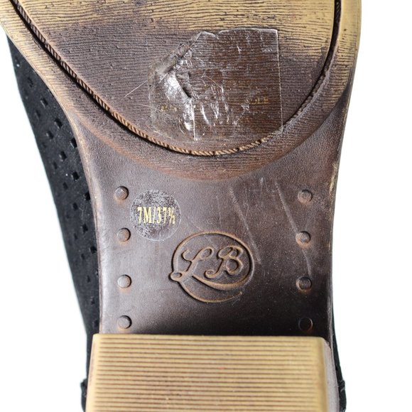 Lucky Brand Perforated Black Suede Booties - Picture 11 of 11